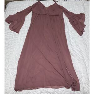 SHEIN Dusty Rose Chiffon Maxi Dress – Women’s Plus Size 4XL